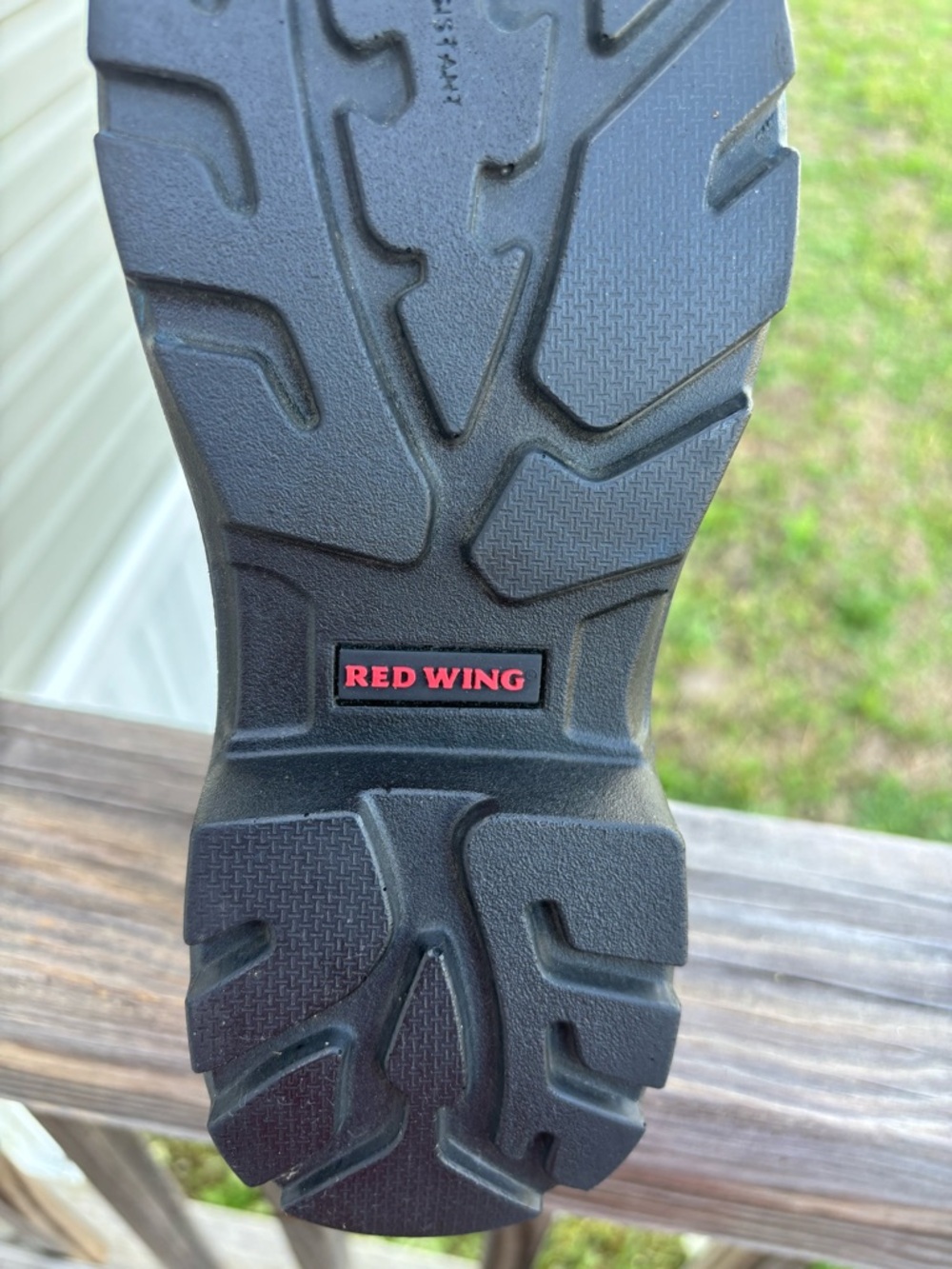 Red Wing Shoes Brown Boots with Orange-Red Logo Accent - Picture 10 of 15